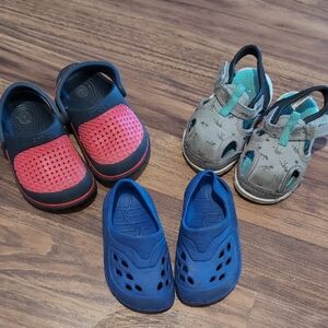 CROCS Kids Blue Slip-On Water Clogs (Pair Shown)